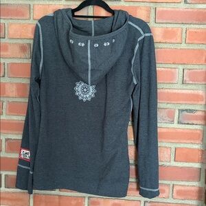 Alp N Rock Les Alpes grey goodly Long Sleeve zippered embroidered side 3 Large